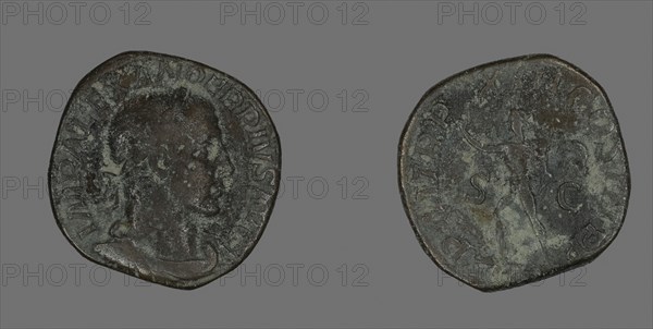 Sestertius (Coin) Portraying Emperor Severus Alexander, AD 234, Roman, minted in Rome, Roman Empire, Bronze, Diam. 2.9 cm, 20.13 g