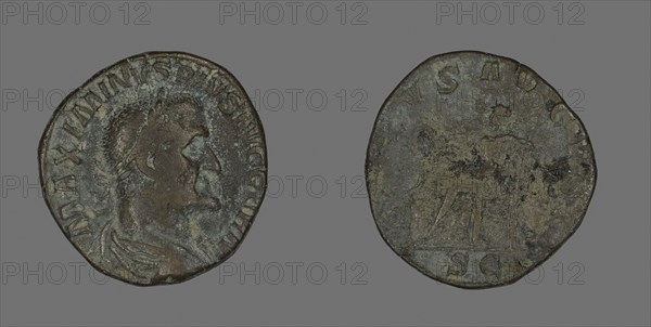 Sestertius (Coin) Portraying Emperor Maximinus, AD 235/236, Roman, minted in Rome, Roman Empire, Bronze, Diam. 3 cm, 16.53 g