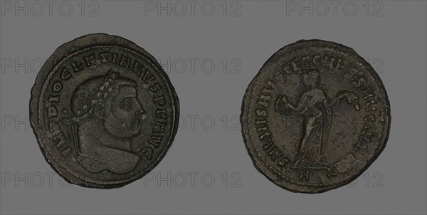 Follis (Coin) Portraying Emperor Diocletian, AD 298/299, Roman, minted in Carthage, Roman Empire, Bronze, Diam. 2.9 cm, 10.17 g