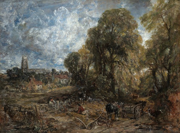 Stoke-by-Nayland, 1836, John Constable, English, 1776-1837, England, Oil on canvas, 126 × 169 cm (49 5/8 × 66 1/2 in.)