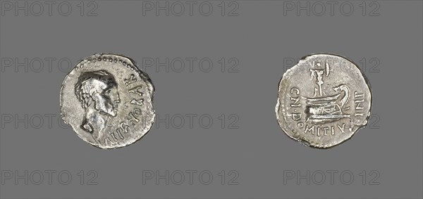 Denarius (Coin) Portraying Ahenobarbus, 41 BC, Roman, Roman Empire, Silver, Diam. 1.9 cm, 4.53 g