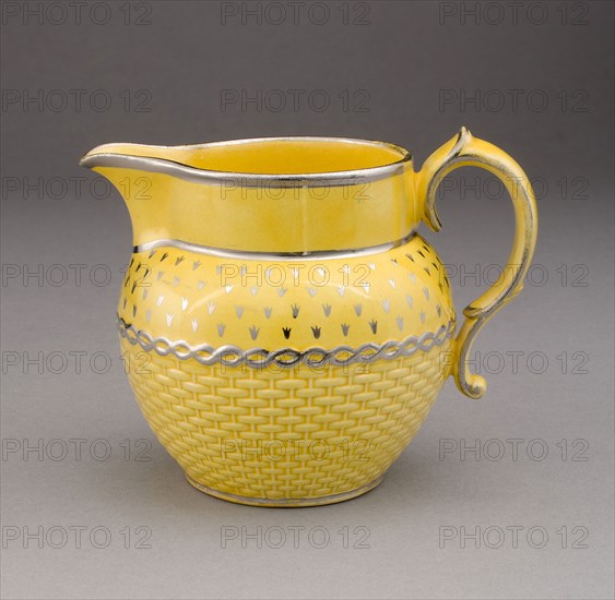 Pitcher, 1820/30, England, Staffordshire, Staffordshire, Lead-glazed earthenware with lustre decoration, H. 10.2 cm (4 in.)