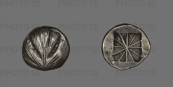 Didrachm (Coin) Depicting a Parsley Leaf, 520/490 BC, Greek, minted in Selinunte, Sicily, Selinunte, Silver, Diam. 2.2 cm, 8.67 g