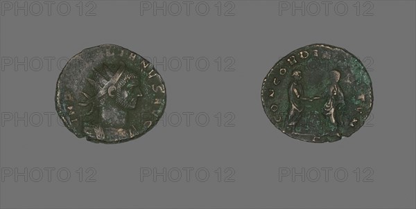 Coin Portraying Emperor Aurelian, AD 270/275, Roman, Roman Empire, Bronze, Diam. 2.2 cm, 4.02 g