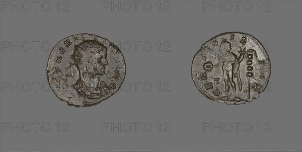 Coin Portraying Emperor Aurelian, AD 270/275, Roman, Roman Empire, Bronze, Diam. 2.2 cm, 3.51 g