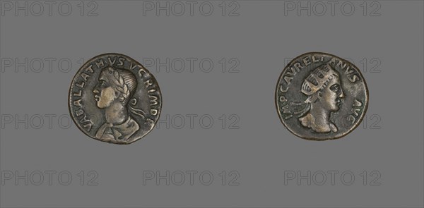 Coin Portraying King Vabalathus, AD 270/275, Roman, Roman Empire, Bronze, Diam. 1.8 cm, 2.60 g