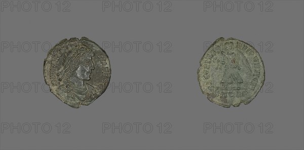 Coin Portraying Emperor Valens, AD 364/378, Roman, Roman Empire, Bronze, Diam. 1.9 cm, 2.38 g