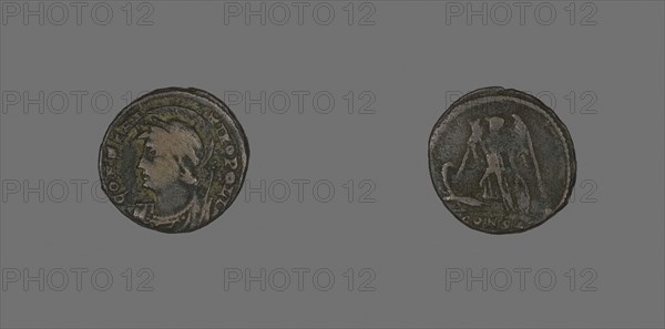 Coin Portraying Emperor Constantine I, about AD 330, Roman, Roman Empire, Bronze, Diam. 1.9 cm, 2.39 g