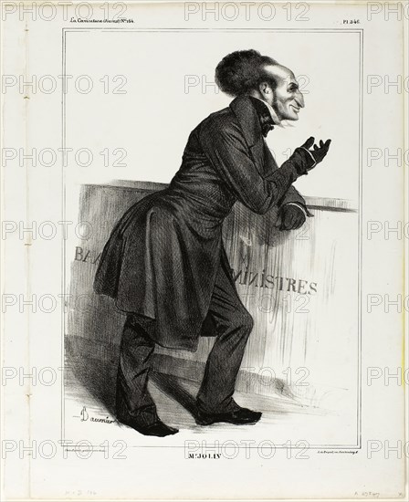 Mr. Joliv…., plate 346 from Célébrités de la Caricature, 1833, Honoré Victorin Daumier, French, 1808-1879, France, Lithograph in black on white wove paper, 279 × 199 mm (image), 333 × 255 mm (sheet)