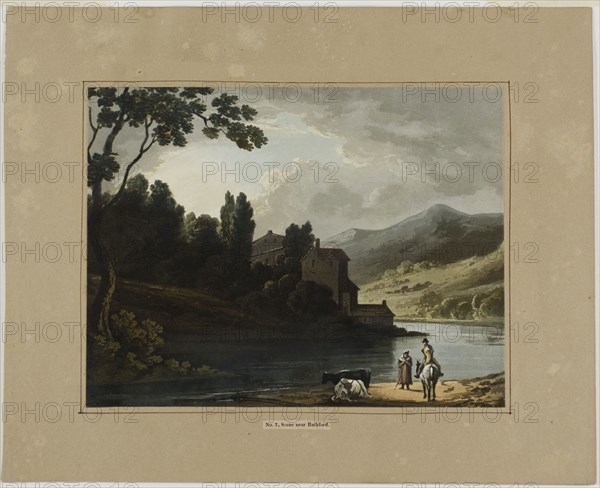 Scene near Bathford, n.d., E. Parker (English), after Thomas Barker (English, 1769-1847), England, Aquatint colored by hand, on paper, 165 × 215 mm