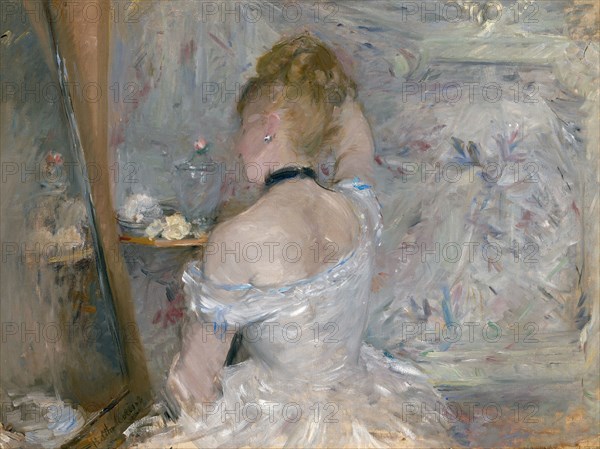 Woman at Her Toilette, 1875/80, Berthe Morisot, French, 1841-1895, France, Oil on canvas, 60.3 × 80.4 cm (23 3/4 × 31 5/8 in.)