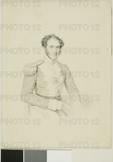 Colonel Impitt, n.d., Attributed to Samuel Cousins, English, 1801-1887, England, Graphite on cream wove card, 257 × 193 mm