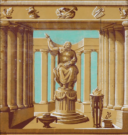 Frieze or Dado: La Constance, 1785/90, France, Jean Baptiste Réveillon (French, 1725-1811), France, Block-printed, color on paper, 76.4 × 101.8 cm (30 1/16 × 40 1/16 in.)