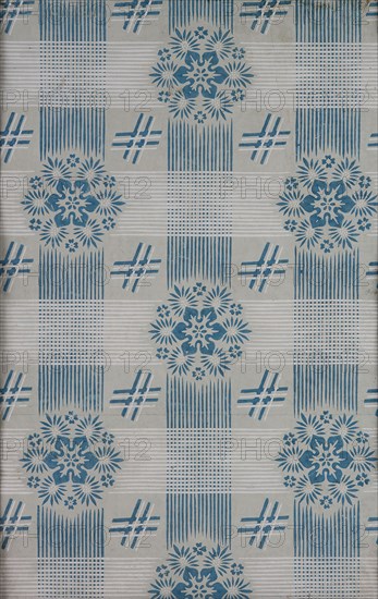 Wallpaper Fragment, 1820, France, Dauptain et Soeur, Paris, Block-printed, handmade paper, 55.9 x 35.2 cm (22 x 13 7/8 in.)