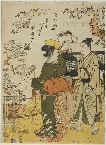 Asuka no Suika, form the series Eight Scenes of Edo (Koto hakkei), c. 1781, Torii Kiyonaga, Japanese, 1752-1815, Japan, Color woodblock print, chuban, 25.9 x 19.2 cm