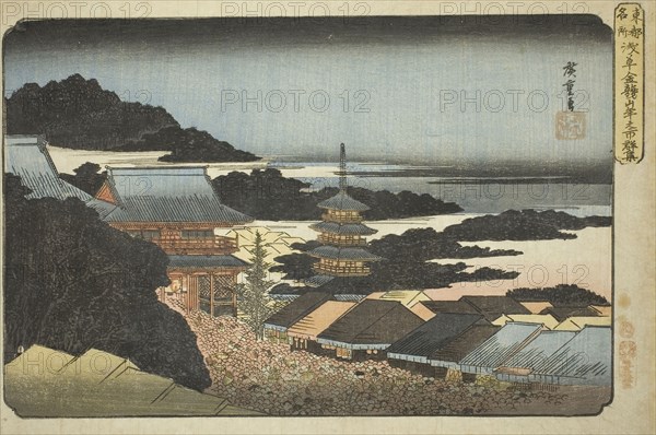 Crowds at the Year-end Fair at Kinryuzan Temple in Asakusa (Asakusa Kinryuzan toshi no ichi gunshu), from the series Famous Places in the Eastern Capital (Toto meisho), c. 1832/38, Utagawa Hiroshige ?? ??, Japanese, 1797-1858, Japan, Color woodblock print, oban, 22.5 x 34.3 cm (8 7/8 x 13 1/2 in.)