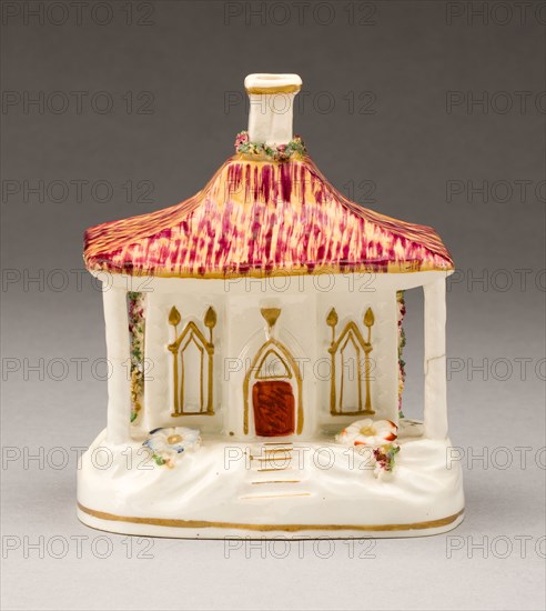 Incense Burner, c. 1830, England, Staffordshire, Staffordshire, Glazed earthenware with polychrome enamel decoration, H. 11.1 cm (4 3/8 in.)