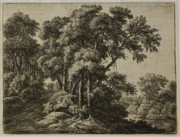 The Wooded Path, n.d., Anthoni Waterlo, Dutch, 1609-1690, Holland, Etching on paper, 153 x 203 mm (image), 157 x 208 mm (sheet)