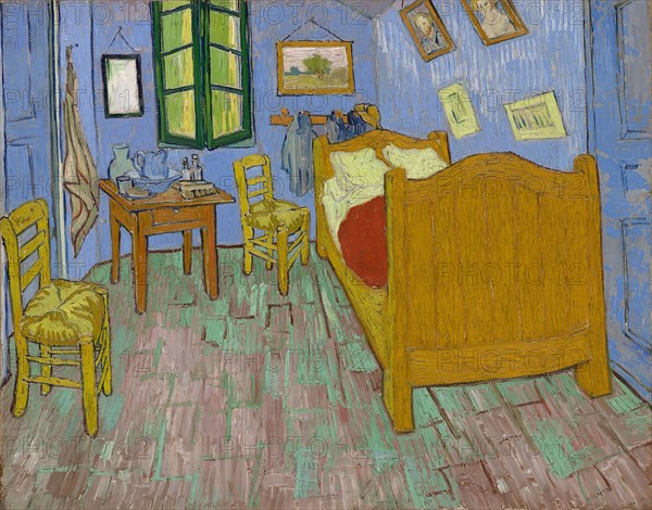 The Bedroom, 1889, Vincent van Gogh (Dutch, 1853-1890), Netherlands, Oil on canvas, 73.6 × 92.3 cm (29 × 36 5/8 in.)