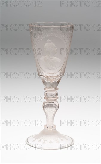 Goblet, Mid 18th century, Germany, Saxony, Saxony, Glass, H. 23.9 cm (9 3/8 in.)