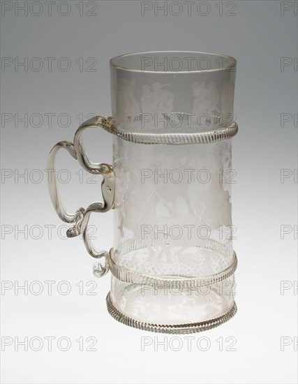 Tankard, 19th century, Dutch, Spain, Glass, 25.4 x 11.8 cm (10 x 4 5/8 in.)