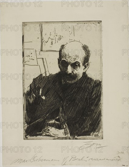 Max Liebermann, 1891, Anders Zorn, Swedish, 1860-1920, Sweden, Etching on ivory laid paper, 228 x 153 mm (image), 233 x 158 mm (plate), 325 x 252 mm (sheet), Untitled, 1849/60, English, England, Albumen print, from the "Untitled Album