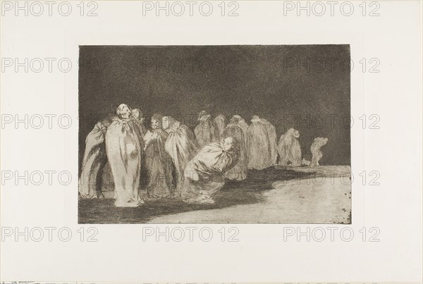 There is Something Beneath the Sackcloth, i.e. you can’t judge a man by his clothes, plate eight from Los Proverbios, 1815/24, Francisco José de Goya y Lucientes, Spanish, 1746-1828, Spain, Etching and burnished aquatint on ivory wove paper, 212 x 321 mm (image), 245 x 352 mm (plate), 332 x 497 mm (sheet)