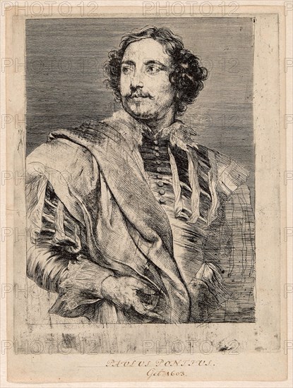 Paulus Pontius, 1630/33, Anthony van Dyck, Flemish, 1599-1641, Flanders, Etching and engraving in black on ivory laid paper, 230 × 182 mm (image/plate), 255 × 190 mm (sheet)