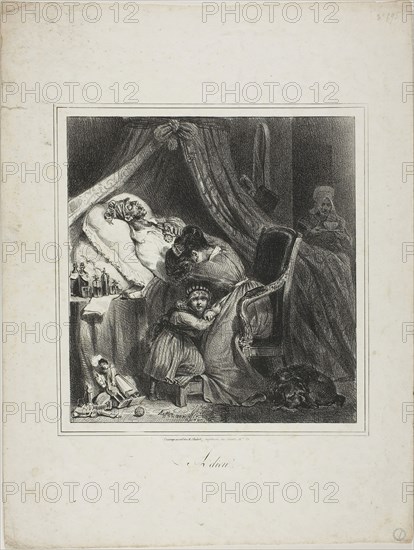 Goodbye, 1827, Denis Auguste Marie Raffet (French, 1804-1860), marketed by Chez M. Chabert (French, 19th century), France, Lithograph in black on ivory wove paper, 203 × 190 mm (image), 361 × 274 mm (sheet)