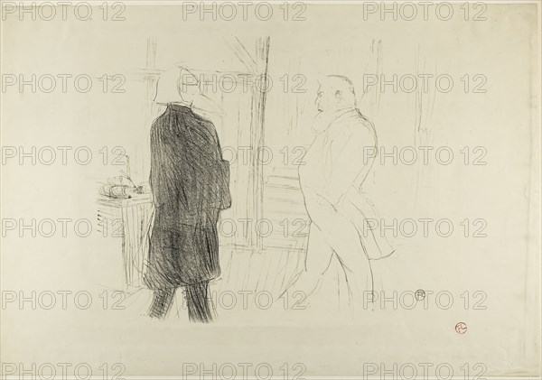 Antoine and Gémier, in Une Faillite, 1893, Henri de Toulouse-Lautrec, French, 1864-1901, France, Lithograph on cream wove paper, 296 × 369 mm (image), 383 × 552.5 mm (sheet)