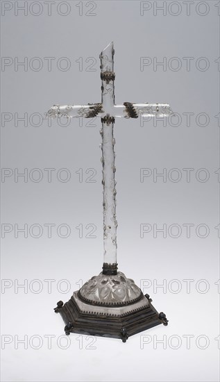Cross, 19th century, Possibly France, France, Glass or crystal with metal mounts, 43.8 × 20 × 18.7 cm (17 1/4 × 7 7/8 × 7 3/8 in.)
