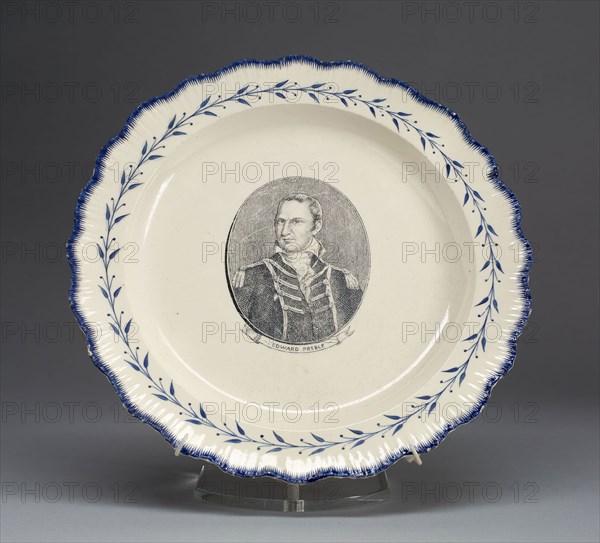 Plate, c. 1790, English for the American market, Leeds, England, Creamware, Diam. 24.3 cm (9 9/16 in.)