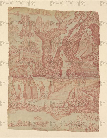 Changing Seasons (Furnishing Fabric), 1789/90, England, Cotton, plain weave, copperplate printed, 77.8 × 58.1 cm (30 5/8 × 22 7/8 in.)
