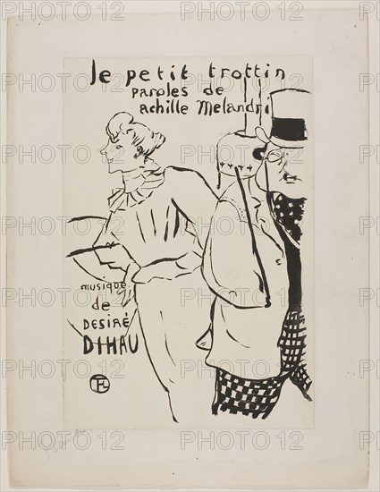 The Little Errand Girl, 1893, Henri de Toulouse-Lautrec, French, 1864-1901, France, Lithograph on cream wove paper, 277 × 190 mm (image), 284 × 192 mm (primary support), 359 × 276 mm (secondary support)