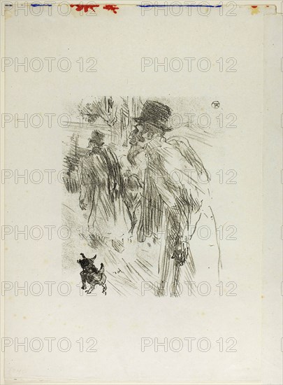 Polish Jews, Carlsbad, from Au Pied du Sinaï, 1897, published 1898, Henri de Toulouse-Lautrec, French, 1864-1901, France, Lithograph on ivory wove paper, 175 × 140 mm (image), 329 × 236 mm (sheet)