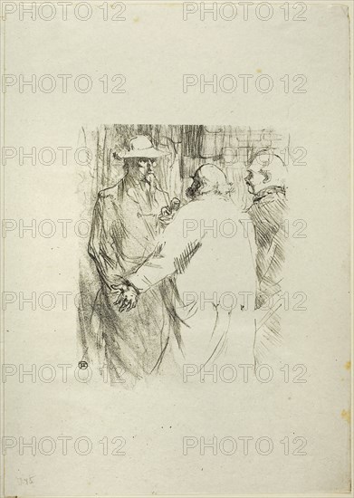 Clemenceau in Busk, from Au Pied du Sinaï, 1897, published 1898, Henri de Toulouse-Lautrec, French, 1864-1901, France, Lithograph on ivory wove paper, 180 × 150 mm (image), 332 × 235 mm (sheet)