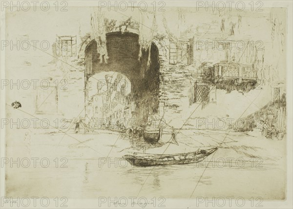 San Biagio, 1880, James McNeill Whistler, American, 1834-1903, United States, Etching and drypoint with foul biting, with drypoint cancellation, in brown ink on ivory laid paper, 207 x 303 mm (plate), 229 x 324 mm (sheet)