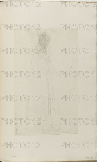 Whistler’s Mother, 1871, James McNeill Whistler, American, 1834-1903, United States, Drypoint with foul biting, with scraped and drypoint cancellation, in black ink on ivory laid paper, 253 x 155 mm (plate), 377 x 241mm (sheet, sight, bound)