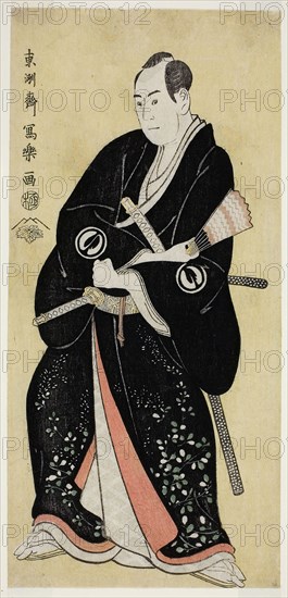 The Actor Sawamura Sojuro III as Nagoya Sanza Motoharu (Sandai-me Sawamura Sojuro no Nagoya Sanza Motoharu), 1794, (Kansei 6), Toshusai Sharaku ??? ??, Japanese, active 1794-95, Japan, Color woodblock print, hosoban, nishiki-e, 30.5 x 14.4 cm
