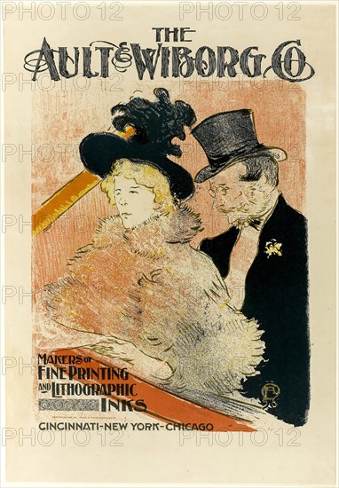 At the Concert, 1896, Henri de Toulouse-Lautrec, French, 1864-1901, France, Color lithograph on cream wove paper, 368 × 260 mm (image), 436 × 302 mm (sheet)