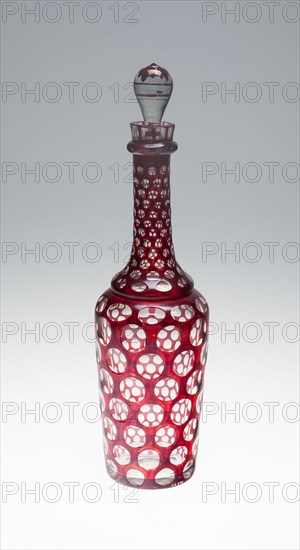 Decanter, c. 1840/50, Bohemia, Czech Republic, Bohemia, Glass, H. 37.5 cm (14 3/4 in.)