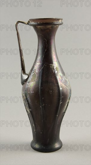 Pitcher, 2nd/3rd century AD, Roman, Levant or Syria, Syria, Glass, blown technique, 17.8 × 7.6 × 7.6 cm (7 × 3 × 3 in.)