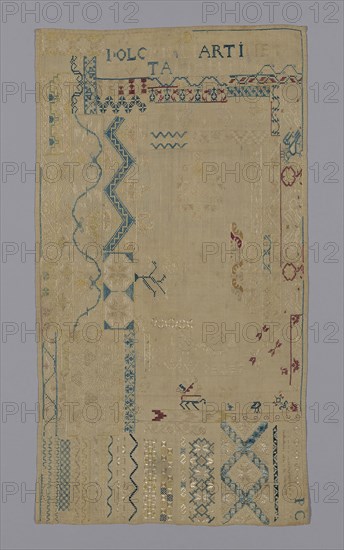 Sampler, 19th century, Mexico, México, 71.1 x 38.1 cm  (28 x 15 in.)