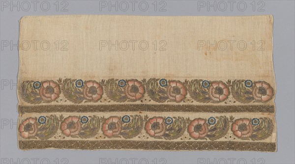 Towel or Napkin (Altered), 19th century, Turkey, Turkey, Embroidered, 28.2 x 53.4 cm (11 1/8 x 21 in.)