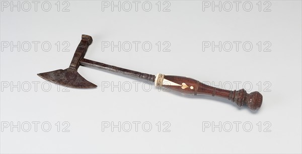 Shingling Hammer, 17th century, Probably Italy, Italy, Iron, wood, and ivory, L. 34.9 cm (13 3/4 in.)