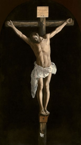 The Crucifixion, 1627, Francisco de Zurbarán, Spanish, 1598–1664, Spain, Oil on canvas, 290.3 × 165.5 cm (114 5/16 × 65 3/16 in.)