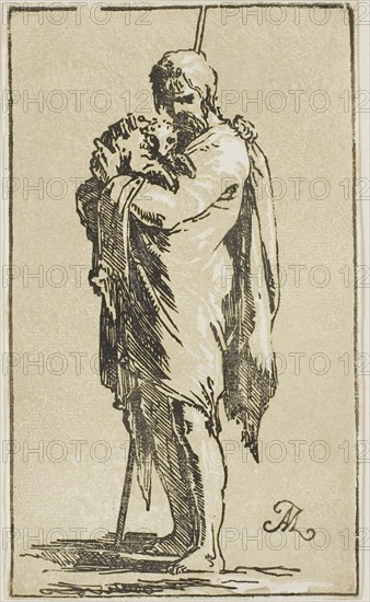 St. John the Baptist, n.d., Conte Anton Maria Zanetti, Italian, 1680–1767, Italy, Chiaroscuro woodcut in tan and black on ivory laid paper, 172 x 102 mm (image/sheet, trimmed to block)