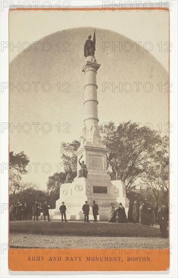 Army and Navy Monument, Boston, 1840/1900, American, 19th century, United States, Albumen print (carte-de-visite), 9 x 6 cm (image), 10 x 6 cm (card)
