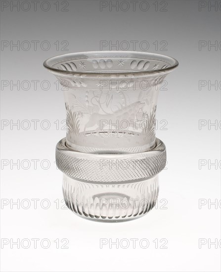 Beaker, c. 1810/20, Germany, Glass, 10.8 x 9.1 cm (4 1/4 x 3 9/16 in.)