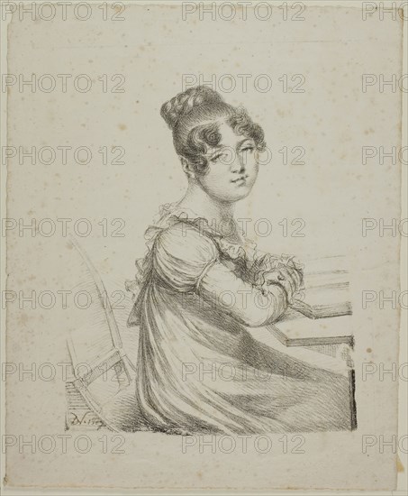 Portrait of Countess Mollien, 1816, Dominique-Vivant Denon, French, 1747-1825, France, Lithograph in black on ivory wove paper, 180 × 150 mm (image), 246 × 202 mm (sheet)